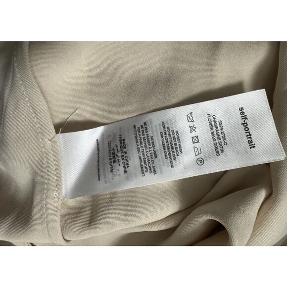 Self-portrait Flower Maxi Dress in Champagne Size US 10 $510 - Picture 11 of 11